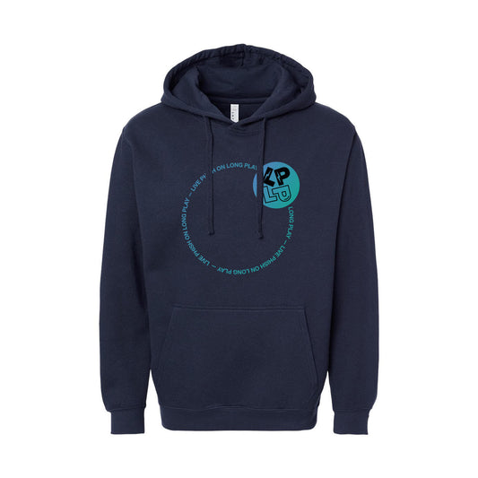 LP on LP Pullover Hoodie on Navy